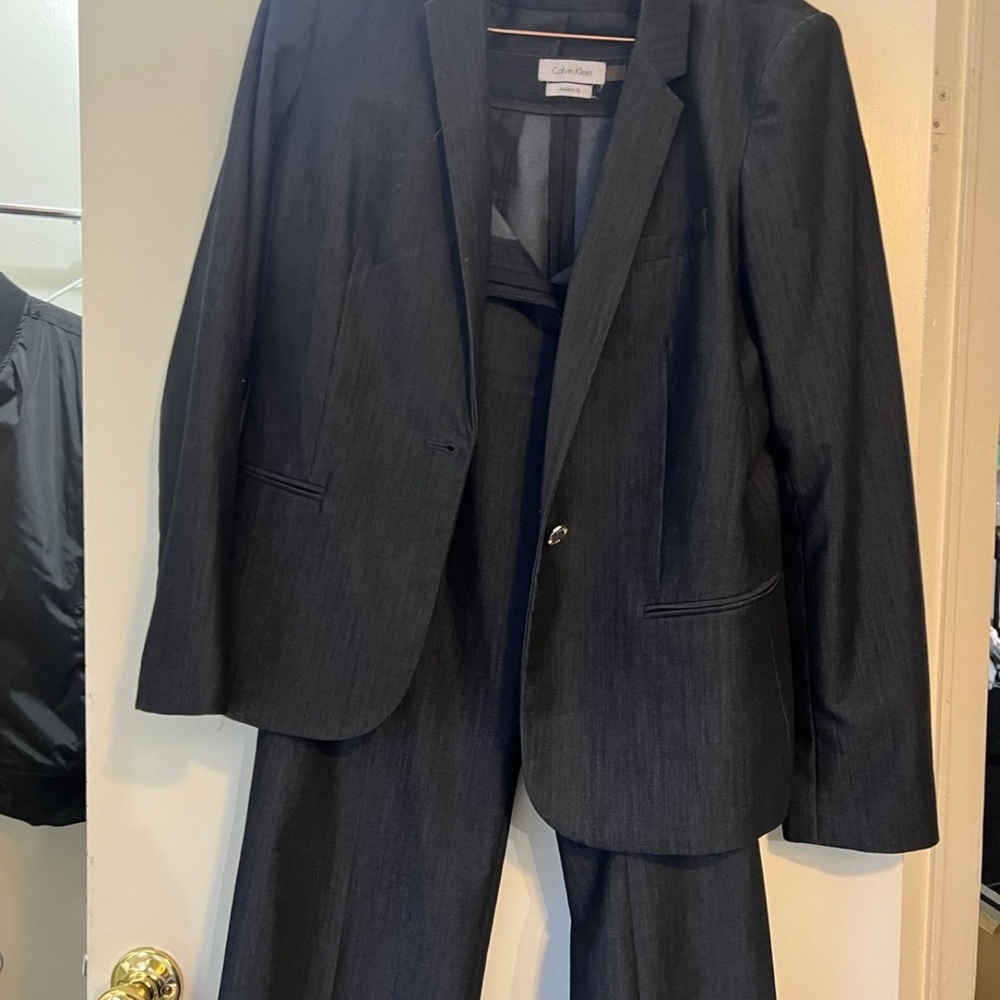 Calvin Klein Denim Suit Professional Elegance